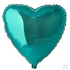 Ф Б/РИС 18" СЕРДЦЕ Металлик Turquoise